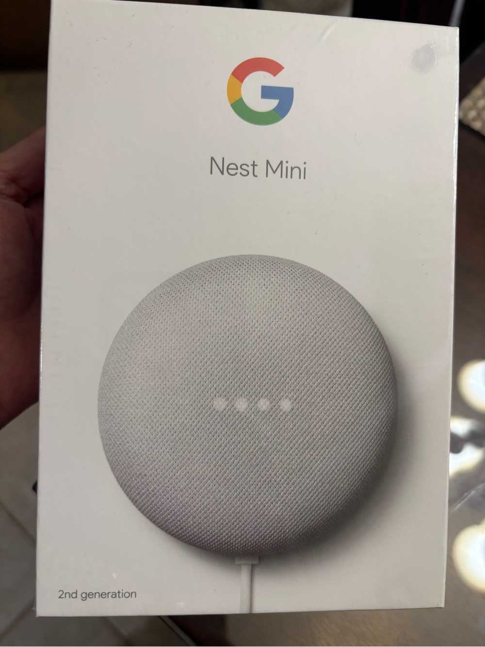Google Nest Mini Chalk Fabric Smart Speaker